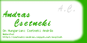 andras csetneki business card